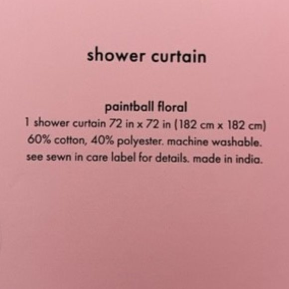 kate spade Bath Kate Spade Paintball Floral Shower Curtain Nwt